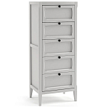 Комод узкий с 5-ю ящиками серый Silva Grey Chest of Drawers варинант исполнения - 2 | Loft Concept в Перми