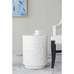 Приставной столик с рисунком из раковин устриц Bone Inlay варинант исполнения - 5 | Loft Concept в Перми