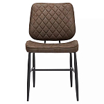 Стул с темно-коричневой обивкой из экокожи Benderson варинант исполнения - 1 | Loft Concept в Перми