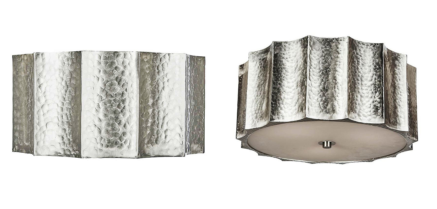 Потолочный светильник Grooved Nickel Drum Потолочный светильник Grooved Nickel Drum - Loft-Concept в Перми