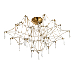 Потолочный светильник с тонкой металлической конструкцией цвета золото Quasar варинант исполнения - 2 | Loft Concept в Перми