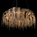 Люстра круглая подвесная с металлическими дугами и длинными цепочками 80 см Atlantis Chain варинант исполнения - 8 | Loft Concept в Перми