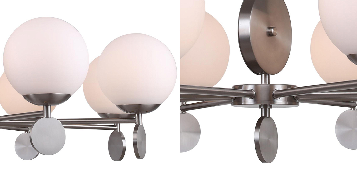 Люстра Kyran Nickel Chandelier 8 Люстра Kyran Nickel Chandelier 8 - Loft-Concept в Перми
