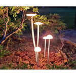 Уличный светильник с пятью матовыми плафонами в форме грибов на высоких изогнутых ножках Mushroom Shape варинант исполнения - 2 | Loft Concept в Перми