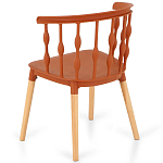 Пластиковый стул на ножках из массива бука Ferret Spiral Brown варинант исполнения - 8 | Loft Concept в Перми