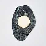 Бра с каменным основанием и плафоном из стекла Amazon Green Shaw Marble Lighting варинант исполнения - 2 | Loft Concept в Перми