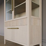 Витрина Primo со стеклянными фасадами и буфетом шпон Светлый дуб варинант исполнения - 6 | Loft Concept в Перми