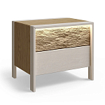 Тумба 2 ящика с подсветкой на рельефном фасаде Warm Industrial варинант исполнения - 8 | Loft Concept в Перми