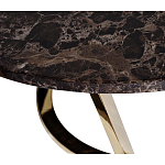 Стол журнальный коричневый на золотом основании Symphony of the Earth варинант исполнения - 1 | Loft Concept в Перми