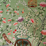 Обои ручная роспись Belvoir Pistachio варинант исполнения - 4 | Loft Concept в Перми