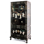 Шкаф черный в китайском стиле  Chinese Cabinet Black варинант исполнения - 4 | Loft Concept в Перми