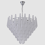 Люстра с подвесками из рифленного стекла в форме капель Textured Glass Chandelier варинант исполнения - 12 | Loft Concept в Перми