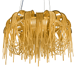 Люстра подвесная круглая с изогнутыми металлическими дугами и ниспадающими цепочками 65 см Atlantis Chain варинант исполнения - 7 | Loft Concept в Перми