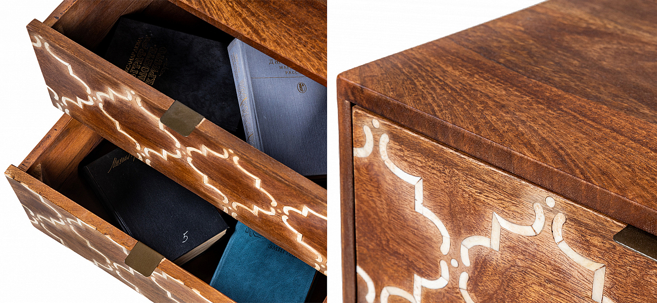 Тумба из натурального дерева Bone Inlay Тумба из натурального дерева Bone Inlay - Loft-Concept в Перми