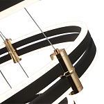 Люстра светодиодная с 3-мя плафонами в форме колец из акрила и алюминия с пультом для регулировки света Ring Horizontal Anthracite варинант исполнения - 3 | Loft Concept в Перми