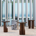 Приставной столик из массива дерева Walnut варинант исполнения - 12 | Loft Concept в Перми