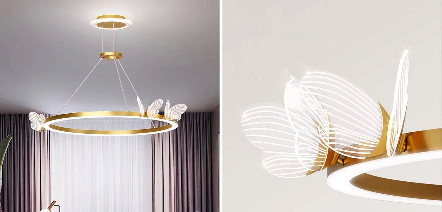 Подвесной светильник с бабочками Butterfly Ring F Подвесной светильник с бабочками Butterfly Ring F - Loft-Concept в Перми