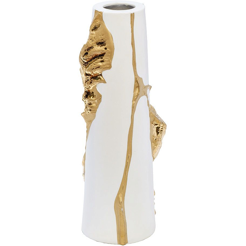 Ваза Rhea white with gold 24 Белый Золотой Ваза Rhea white with gold 24 Белый Золотой в Перми | Loft Concept