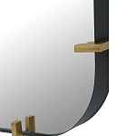 Зеркало настенное в черной металлической раме Mirror Cardinal варинант исполнения - 2 | Loft Concept в Перми