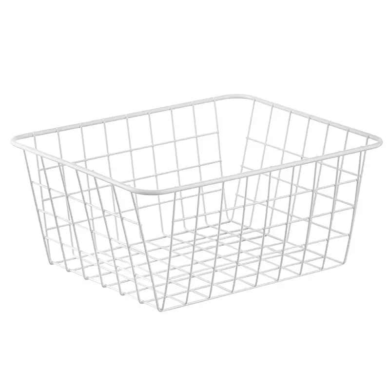 Корзина для хранения железная Iron Basket S Белый Черный Корзина для хранения железная Iron Basket S Белый Черный в Перми | Loft Concept