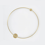 Бра светодиодное круглой формы с рамкой цвета латунь Ring Horizontal варинант исполнения - 1 | Loft Concept в Перми