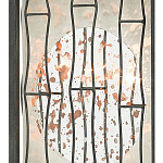 Бра с круглой зеркальной вставкой с эффектом ржавчины Stunning Radiance варинант исполнения - 1 | Loft Concept в Перми