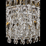 Круглая люстра с хрустальными подвесками на серебряном каркасе Gorgeous Crystal Light варинант исполнения - 7 | Loft Concept в Перми