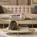 Кофейный стол круглый с полкой на 3-х ножках Round Textured Coffee Table варинант исполнения - 1 | Loft Concept в Перми