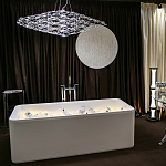 Люстра подвесная с тонкой металлической конструкцией цвета хром Quasar варинант исполнения - 8 | Loft Concept в Перми