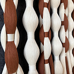 Дизайнерский Декор на стену с кисточками из хлопковых нитей wall panel Thread brushes варинант исполнения - 3 | Loft Concept в Перми