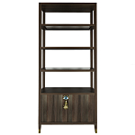 Стеллаж со стеклянными полками Elsa Dreams Walnut варинант исполнения - 7 | Loft Concept в Перми