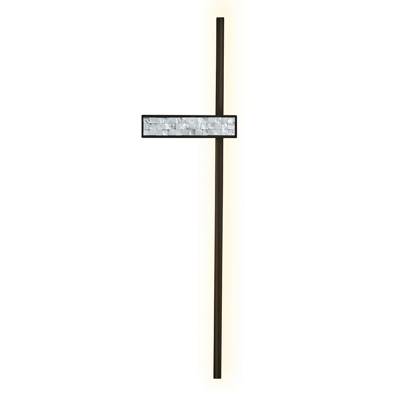 Бра с декором из перламутровой морской ракушки Touch of Marine Charm Черный Перламутровый в Перми | Loft Concept 