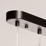 Люстра с 3-мя плафонами волнообразной формы цвета янтарь и 2-мя прозрачными шарообразными плафонами Lucid Rain  варинант исполнения - 10 | Loft Concept в Перми