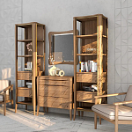 Комод из массива дуба с 3-мя ящиками Tasteful Furniture варинант исполнения - 3 | Loft Concept в Перми