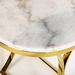 Кофейный столик на подстолье золотого цвета Noelle варинант исполнения - 4 | Loft Concept в Перми