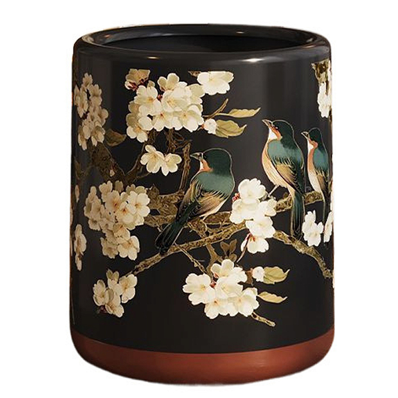 Мусорное ведро в китайском стиле Flower Trash Can Мульти Мусорное ведро в китайском стиле Flower Trash Can Мульти в Перми | Loft Concept