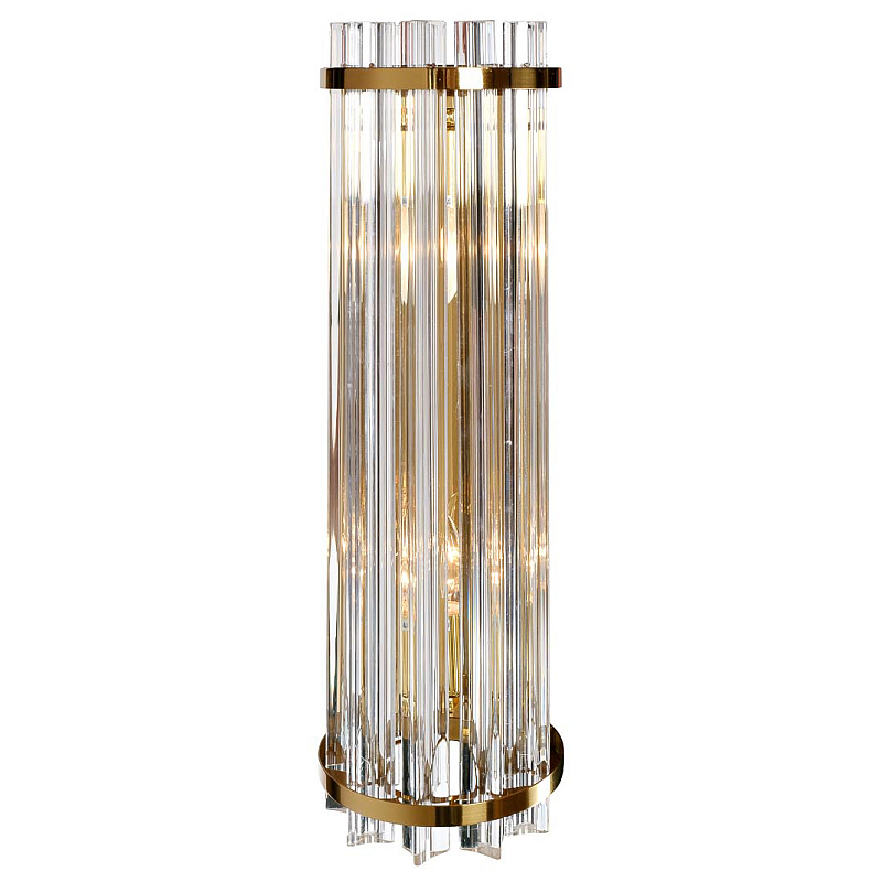 Бра Suspension Glass Cylinders Sconces 55 Глянцевое золото Прозрачный в Перми | Loft Concept 