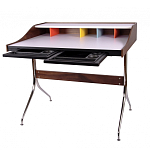 Письменный стол с 2-мя чёрными выдвижными ящиками и нишей с цветными разделителями Ballan варинант исполнения - 3 | Loft Concept в Перми