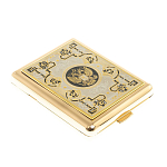 Портсигар на 20 сигарет с гравюрой Герба РФ в подарочной коробке Metal Cigarettes Cases варинант исполнения - 3 | Loft Concept в Перми