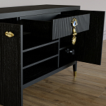 Комод-буфет Elsa Dreams Black с открытыми полками   варинант исполнения - 1 | Loft Concept в Перми