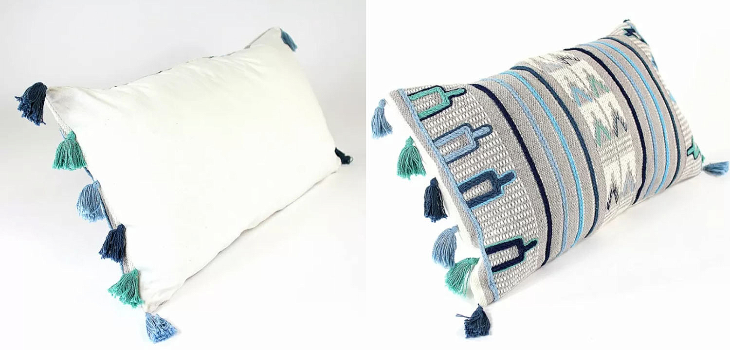 Чехол на подушку Blue Ikat Чехол на подушку Blue Ikat - Loft-Concept в Перми