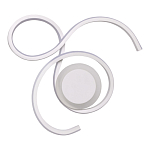 Бра белого цвета с изогнутыми световыми линиями и круглым основанием Luke Lampco Tracer Lamp варинант исполнения - 1 | Loft Concept в Перми