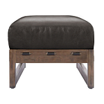 Банкетка Duncan винтажная черная кожа варинант исполнения - 2 | Loft Concept в Перми