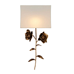 Бра с  каркасом в виде цветков розы и тканевым абажуром Flowers and Fox Roses варинант исполнения - 1 | Loft Concept в Перми