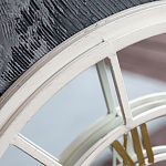 Зеркало настенное в белой металлической раме в виде часов Mirror Tower Clock варинант исполнения - 2 | Loft Concept в Перми