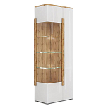 Шкаф-витрина двухдверная с белым глянцевым фасадом Grace of Furniture варинант исполнения - 1 | Loft Concept в Перми