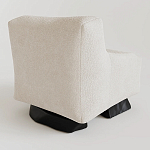 Кресло Cannes с мягкой обивкой букле молочного цвета  варинант исполнения - 3 | Loft Concept в Перми