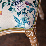 Стул из массива бука бежевый с изображением птиц в саду Beige Green Chinoiserie Blue Bird Chair варинант исполнения - 4 | Loft Concept в Перми