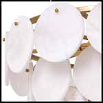 Люстра четырехъярусная с подвесками в форме дисков Cryptocrystalline Stone варинант исполнения - 2 | Loft Concept в Перми