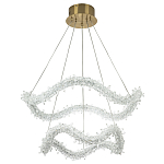 Двухъярусная кольцевая люстра с хрустальным декором Gilbertine Crystal Wavy Ring Chandelier варинант исполнения - 2 | Loft Concept в Перми